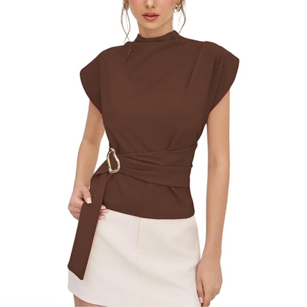 Elegant Brown Women's Top